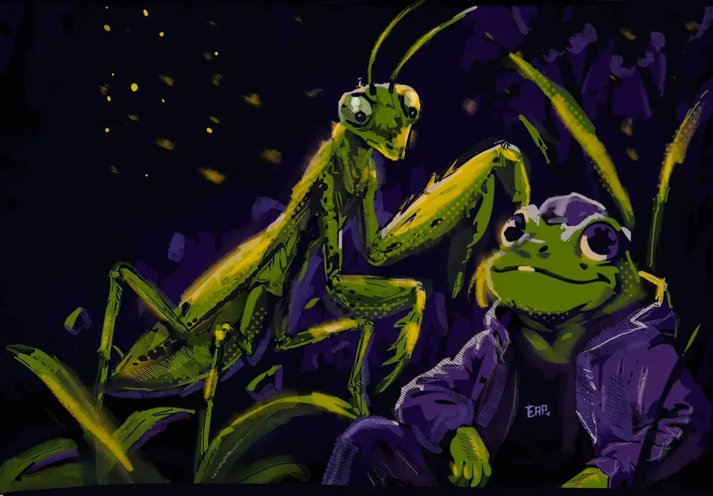 Preview panel from Issue 001 — The Mantis Origin